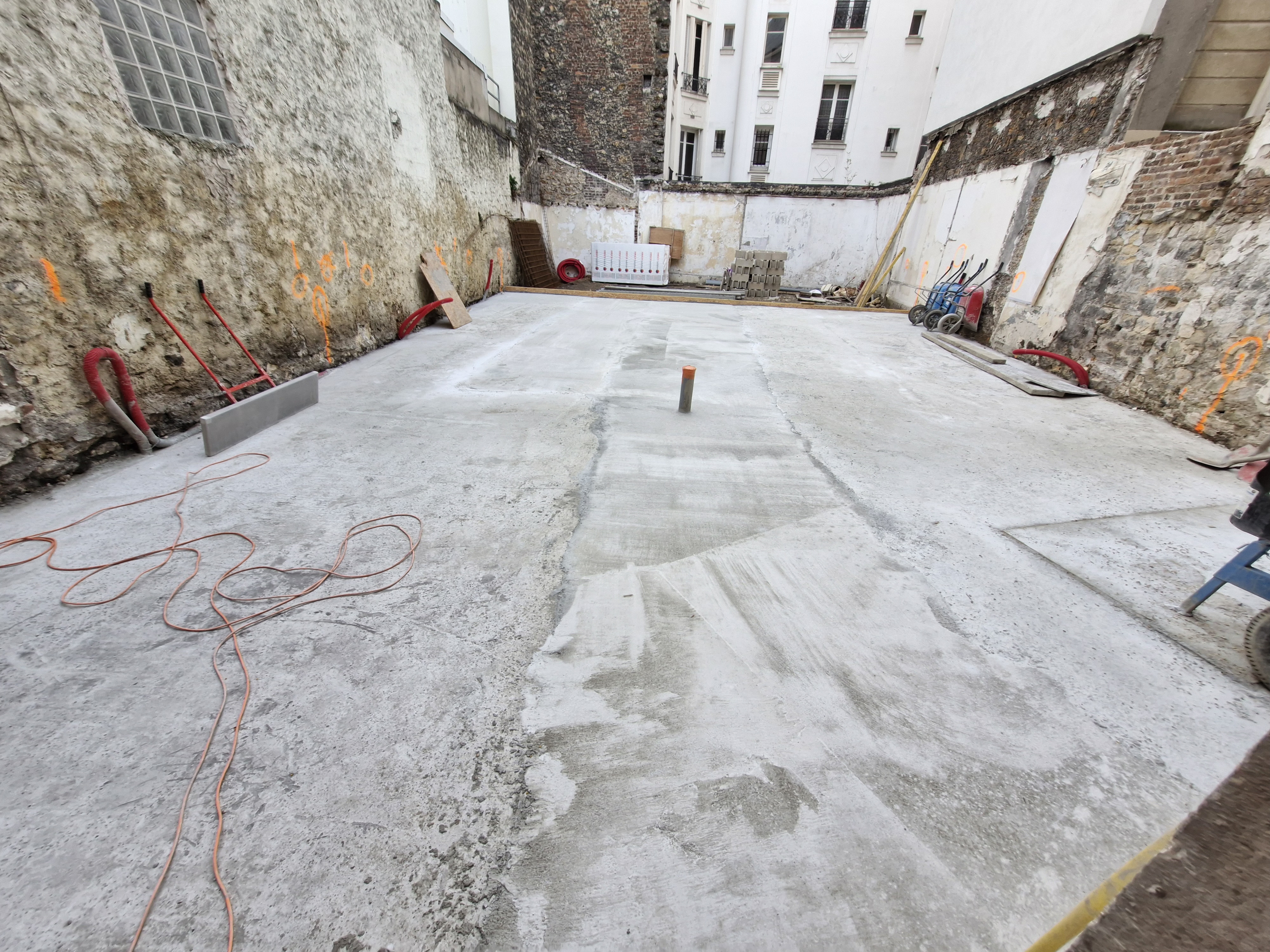 Réalisation d'une dalle à Paris 17